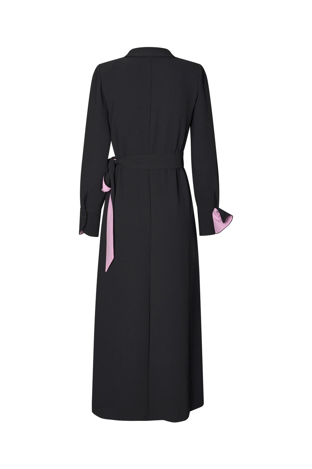 2024 Crepe With Detail slå-om-kjole – Black
